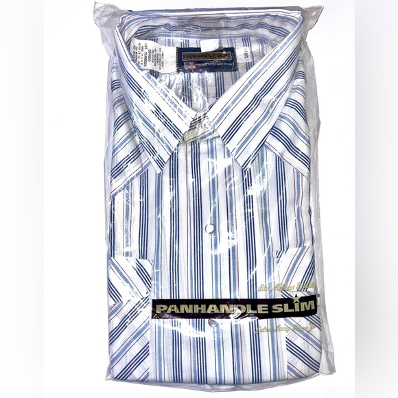 PanHandled Slim | 3 SHIRT BUNDLE: Pearl Snap Extra Long Hem Tail Size 18.5 - Picture 12 of 15